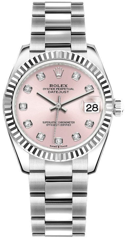 Rolex Datejust 31 Pink Diamond Dial Women's Watch 278274-0031