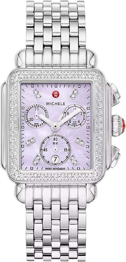 Michele Deco Stainless Steel Diamonds Women's Watch MWW06A000800