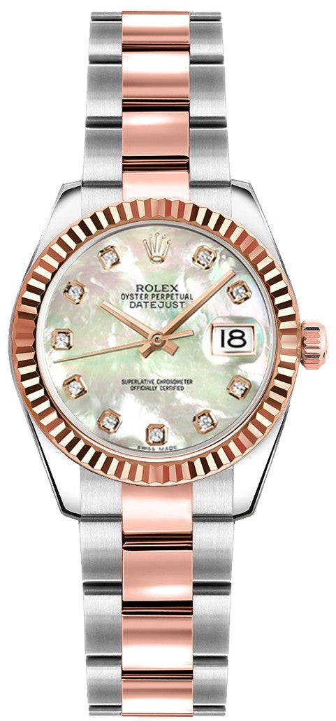 Rolex Lady-Datejust 26 Diamond Mother of Pearl Women's Watch 179171