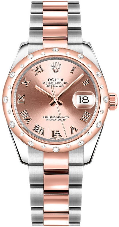 Rolex Datejust 31 Pink Roman Numeral Dial Watch 178341-0016