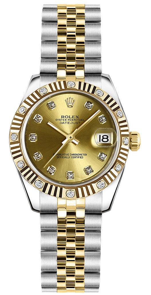 Rolex Lady-Datejust 26 Diamonds Women's Watch 179313