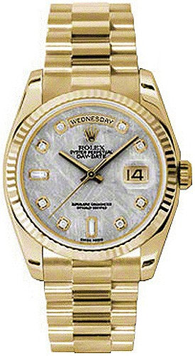 Rolex Day-Date 36 Meteorite Grey Diamond Watch 118238-0119