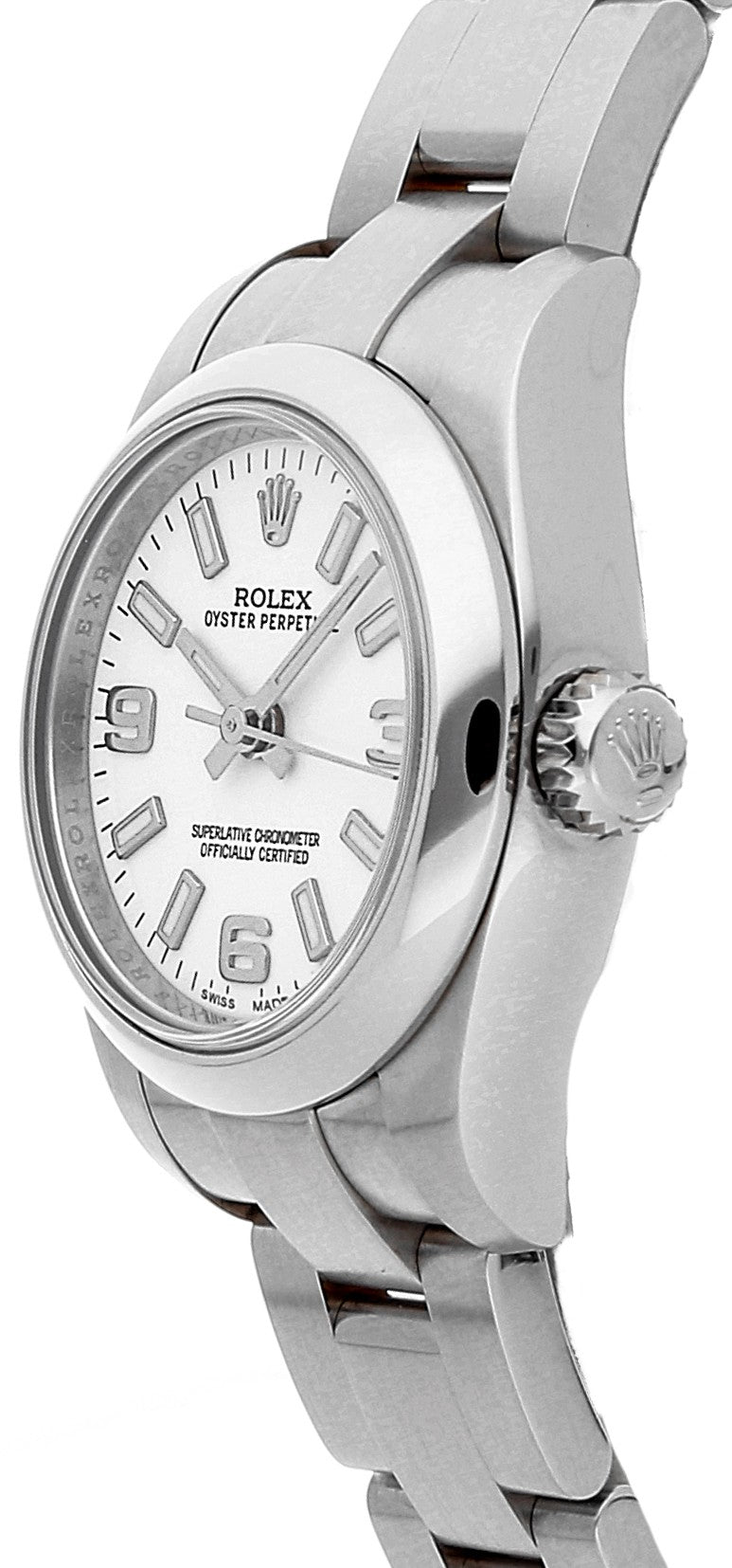 Rolex Oyster Perpetual 26 White Dial Women's Watch 176200-0011