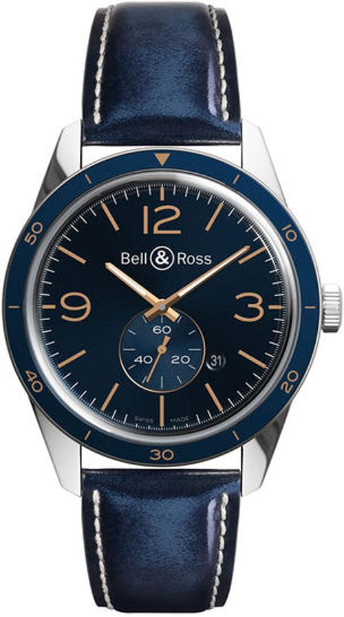 Bell & Ross Vintage Aeronavale BRV123-BLU-ST/SCA