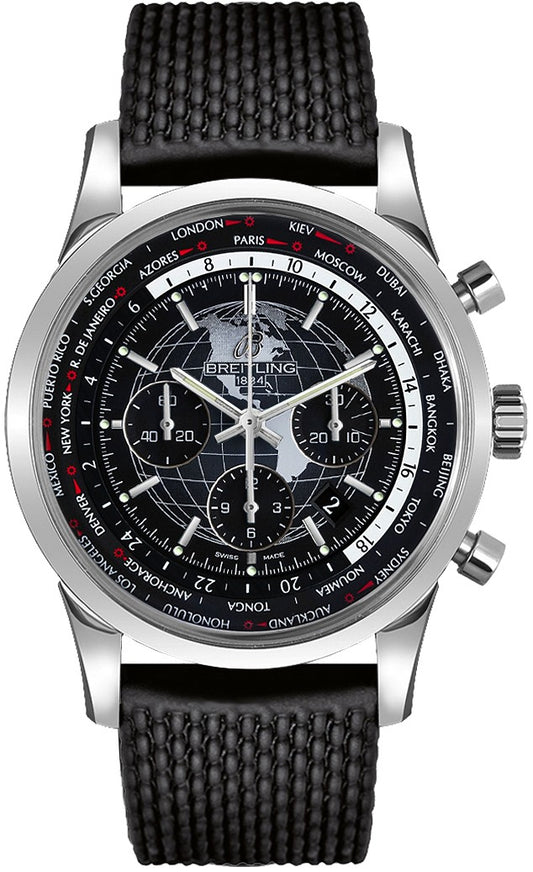 Breitling Transocean Chronograph Unitime Men's Luxury Watch AB0510U4/BE84-256S