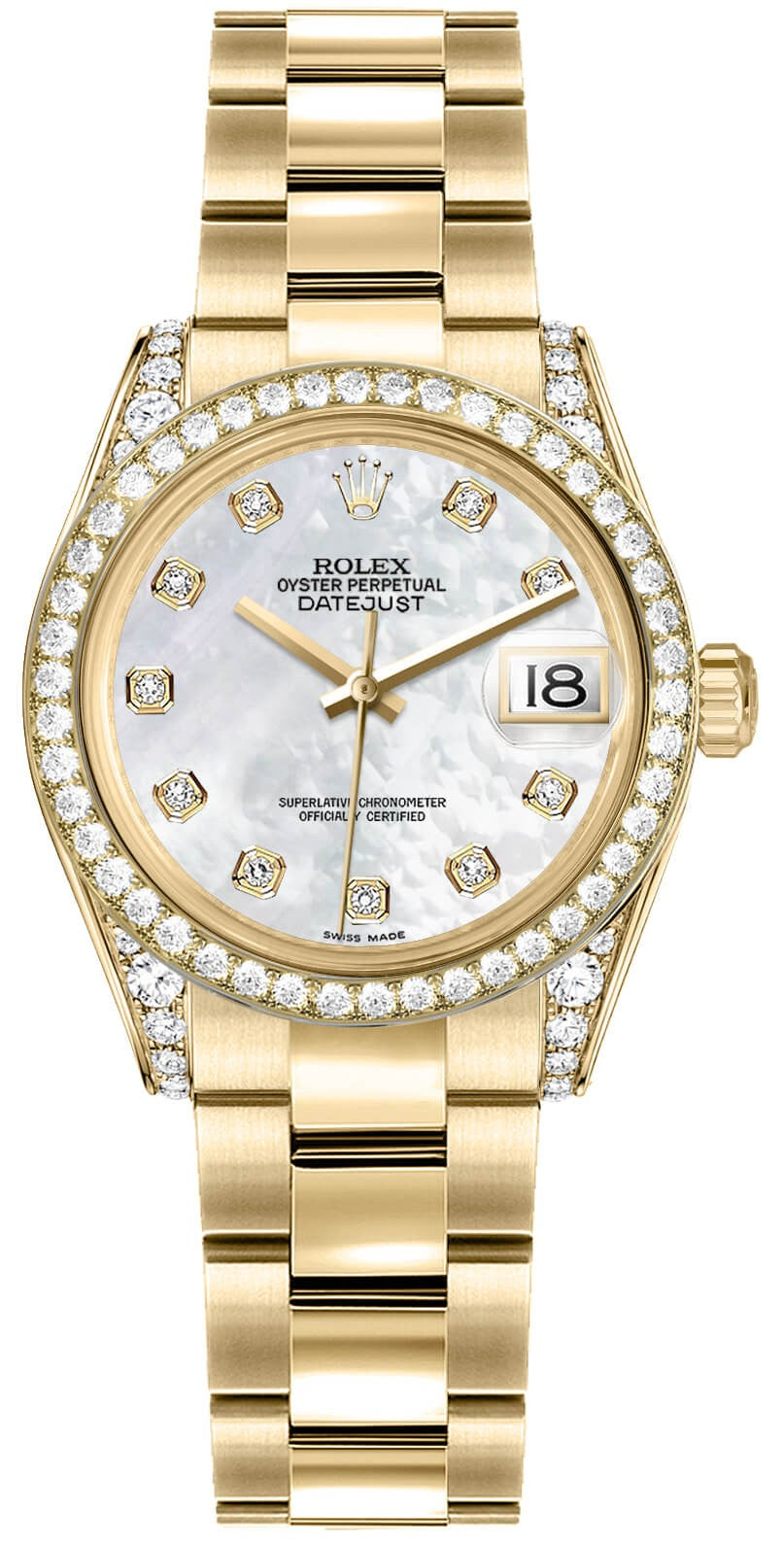 Rolex Datejust 31 Mother of Pearl Diamond Dial Watch 178158-0033