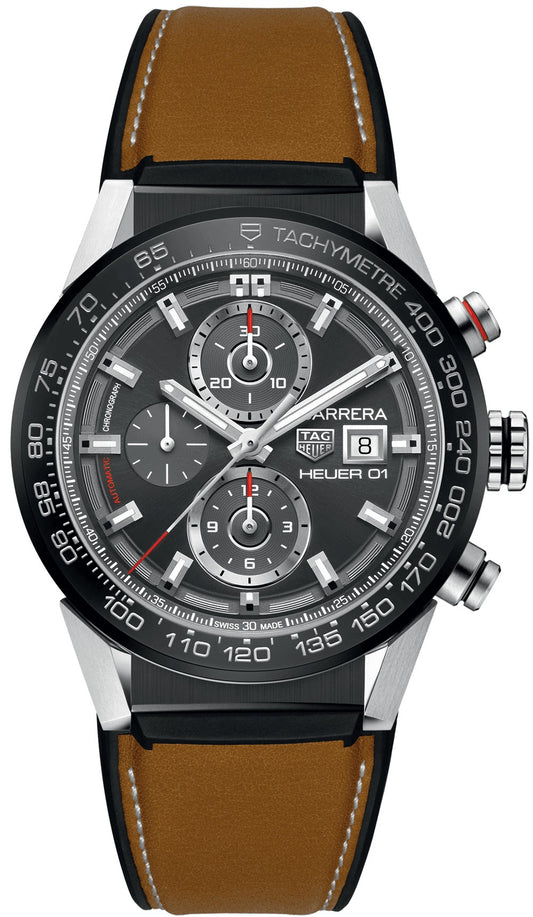 Tag Heuer Carrera Grey Dial Chronograph Men's Watch CAR201W.FT6122