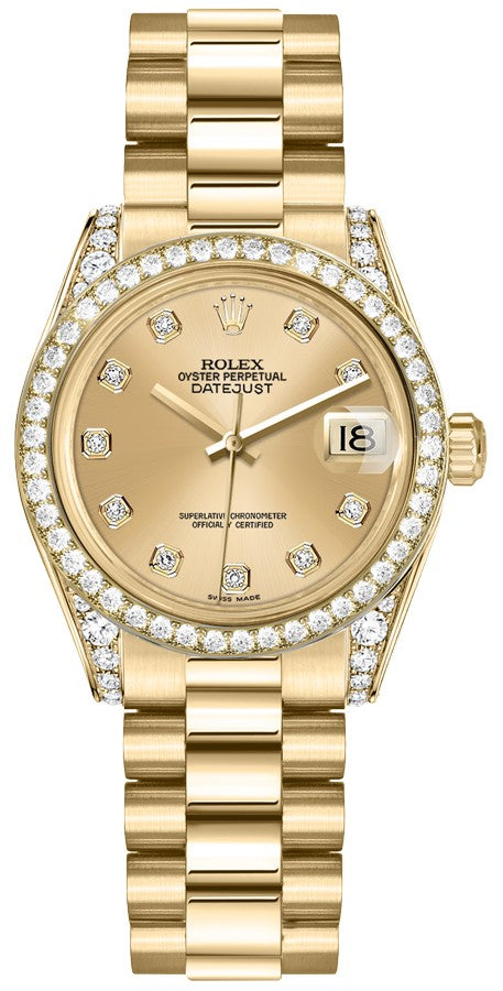 Rolex Datejust 31 18k Gold Women's Watch 178158-0009