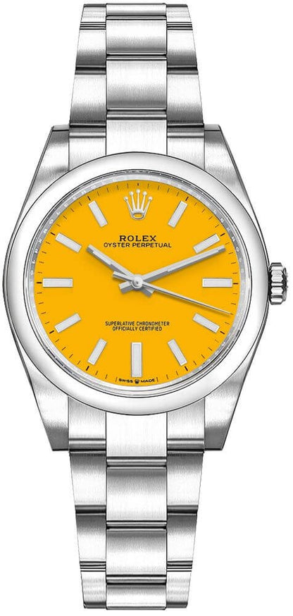 Rolex Oyster Perpetual 31 Yellow Dial Steel Women's Watch 277200-0005