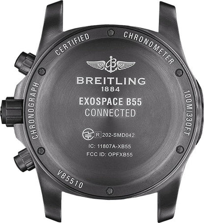 Breitling Exospace B55 46mm Black Rubber Strap Men's Watch VB5510H1/BE45-155S