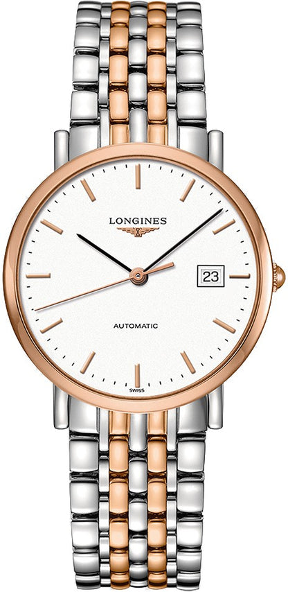 Longines Elegant Collection Steel & Rose Gold Midsize Watch L4.810.5.12.7