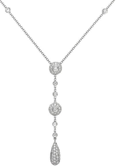 Diamond Pendant, 1.16 Carat Round Diamonds on 18K White Gold