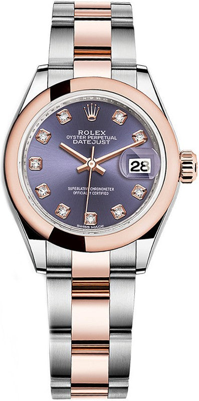 Rolex Lady-Datejust 28 Purple Diamond Women's Watch 279161-0016