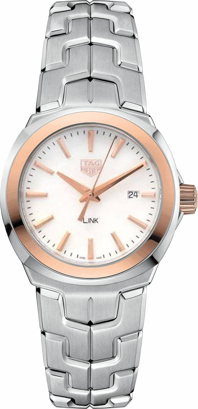 Tag Heuer Link Pearl White Dial & Rose Gold Women's Watch WBC1350.BA0600