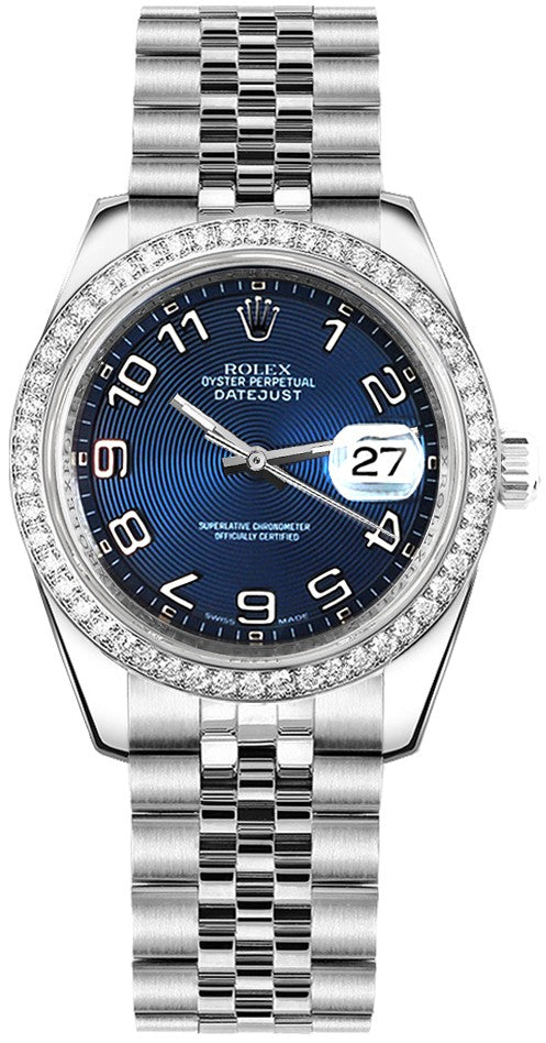 Rolex Datejust 31 Blue Dial Diamond Watch 178384