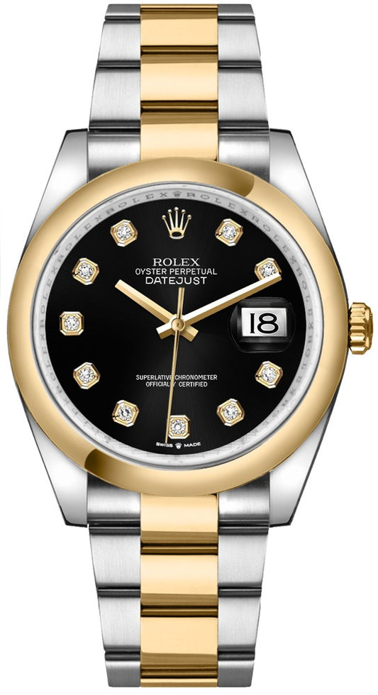 Rolex Datejust 36 Black Diamond Dial Watch 126203-0022