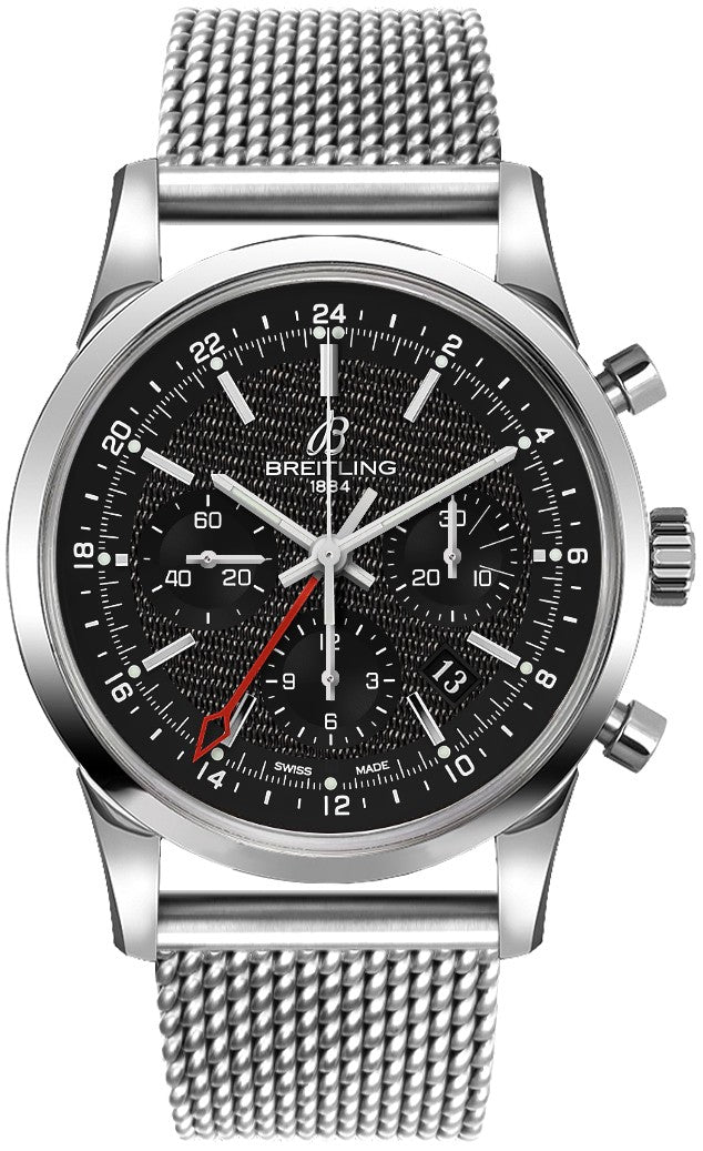 Breitling Transocean Chronograph GMT Steel Men's Watch AB045112/BC67-154A