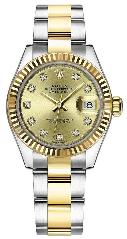 Rolex Lady-Datejust 28 Gold & Steel Women's Watch 279173-0012