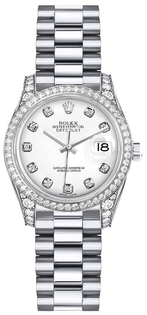 Rolex Lady-Datejust 26 White Diamond Dial Women's Watch 179159