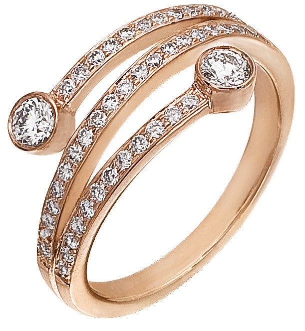 Diamond Ring, .48 Carat Diamonds on 14K Rose Gold