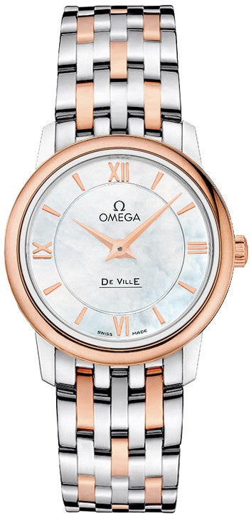 Omega De Ville Prestige Rose Gold & Steel Ladies Watch 424.20.27.60.05.002