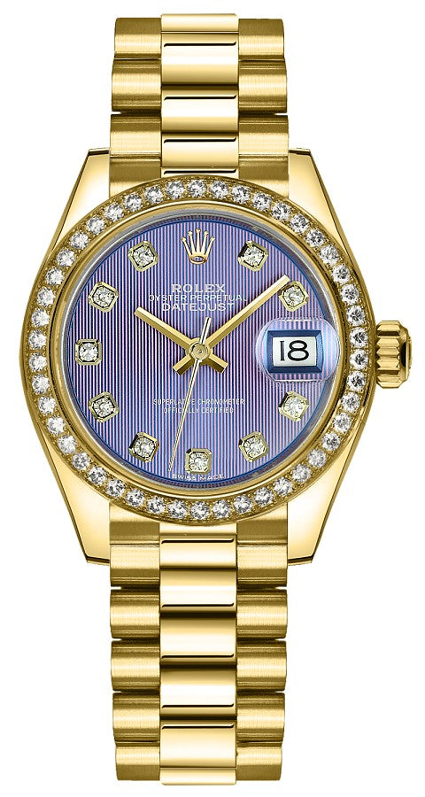 Rolex Lady-Datejust 28 Diamond Bezel Watch 279138RBR-0027