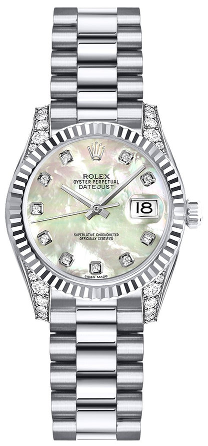 Rolex Lady-Datejust 26 Mother of Pearl Diamond Women's Watch 179239