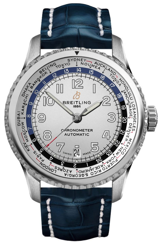 Breitling Aviator 8 Unitime 43mm Silver Dial Men's Watch AB3521U01G1P2