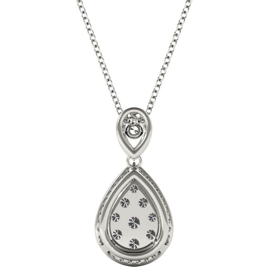 Diamond Pendant, .90 Carat on Solid 18k White Gold P21966W