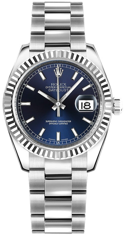 Rolex Datejust 31 Blue Dial Oyster Bracelet Automatic Watch 178274-0038