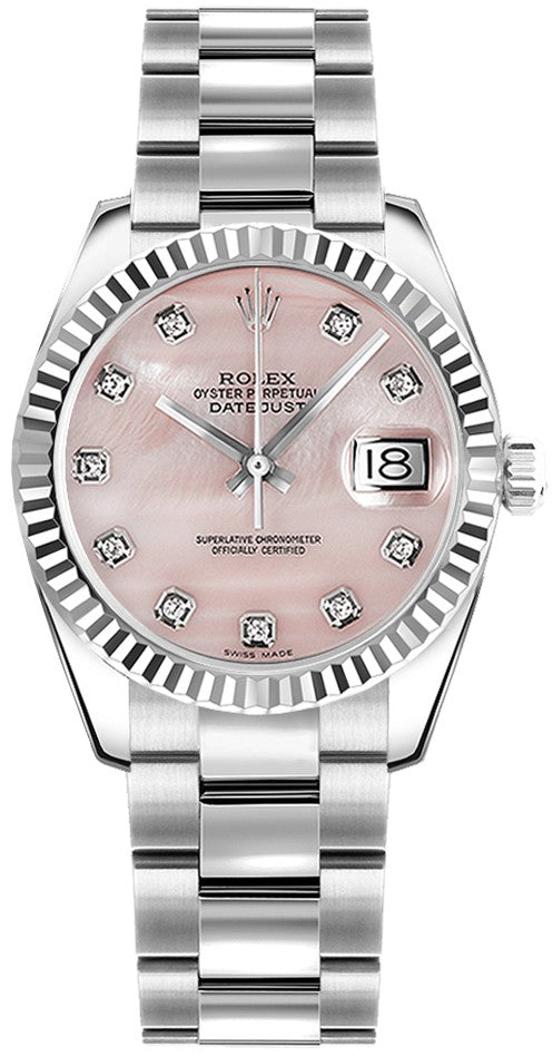 Rolex Datejust 31 Pink Mother of Pearl Women's Watch 178274-0040