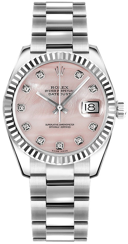 Rolex Datejust 31 Pink Mother of Pearl Women's Watch 178274-0040