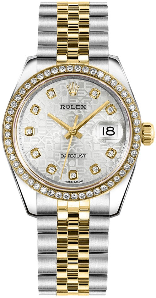 Rolex Datejust 31 Silver Jubilee Diamond Ladies Watch 178383-0010