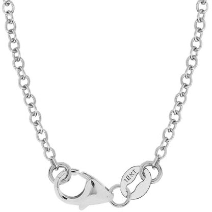 Solid 14k White Gold Chain Necklace