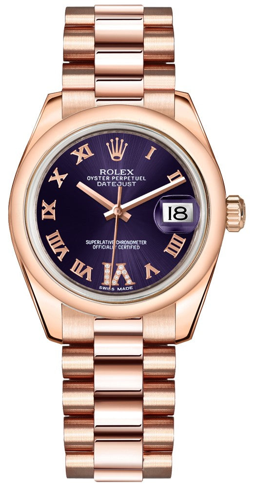 Rolex Datejust 31 Purple Dial Women's Watch 178245F-0033