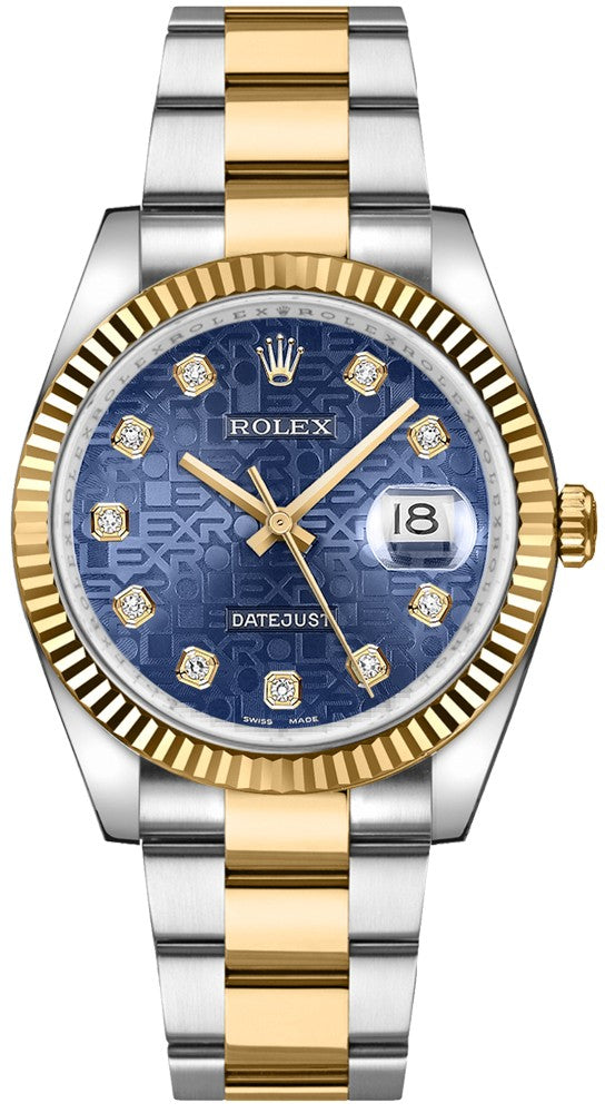 Rolex Datejust 36 Diamond Blue Jubilee Dial Watch 116233