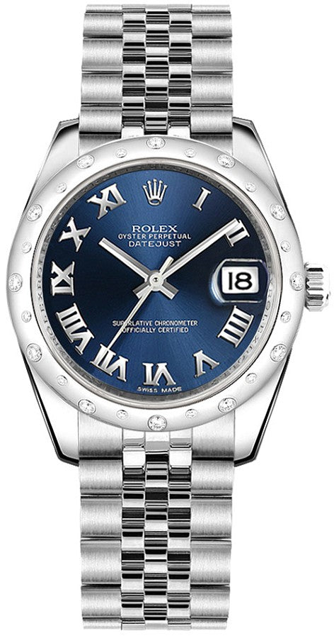 Rolex Datejust 31 Blue Roman Numeral Dial Watch 178344-0035