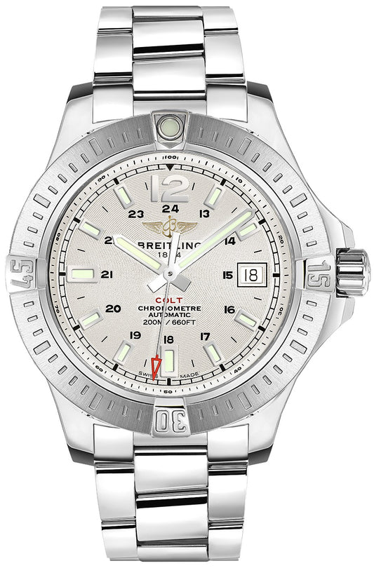 Breitling Colt 41 Automatic Stratus Silver Dial Men's Watch A1731311/G820-182A