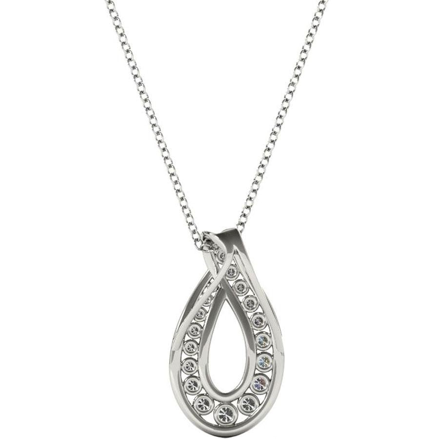 Diamond Pendant, .84 Carat on 18k White Gold P21962W