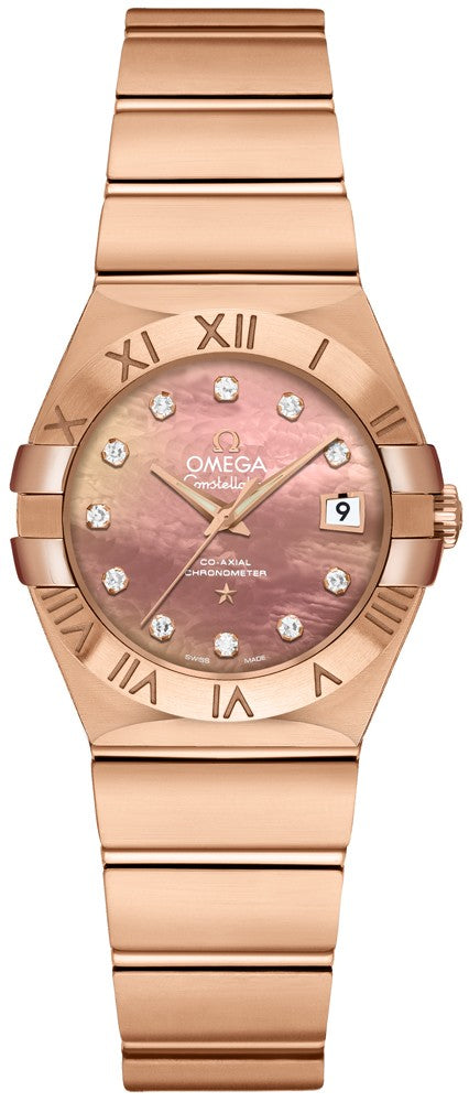 Omega Constellation Pearl Brown and Diamond Dial Women's Watch 123.50.27.20.57.001