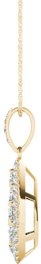 Diamond Oval Pendant, 1.08 Carat on 18k Yellow Gold P20248Y