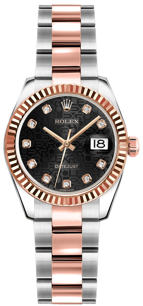 Rolex Lady-Datejust 26 Rose Gold & Steel Women's Watch 179171