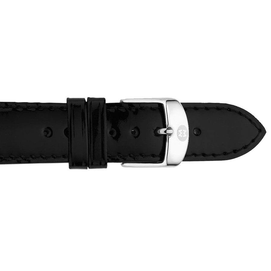 Michele 16mm Black Patent Leather Strap MS16AA050001