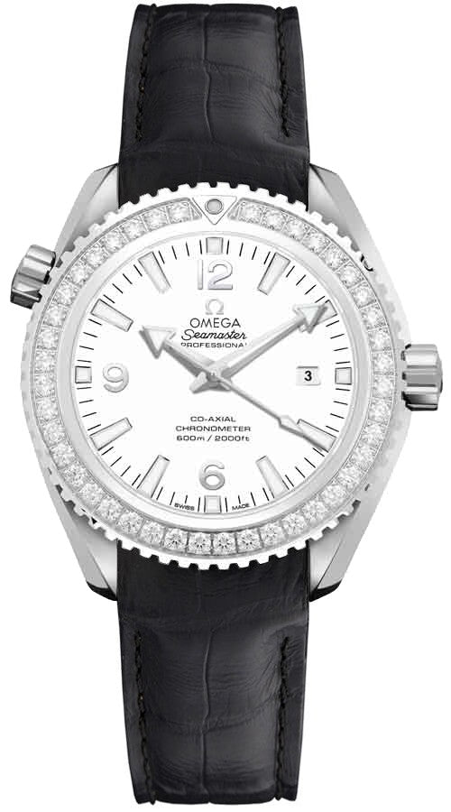 Omega Seamaster Planet Ocean White Dial Diamond Watch 232.18.38.20.04.001