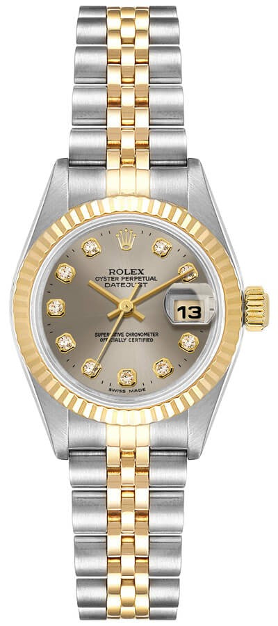 Rolex Lady-Datejust 26 Grey Diamond Dial Women's Watch 79173