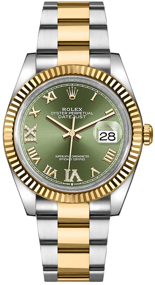 Rolex Datejust 36 Green Dial Women's Watch 126233-0026