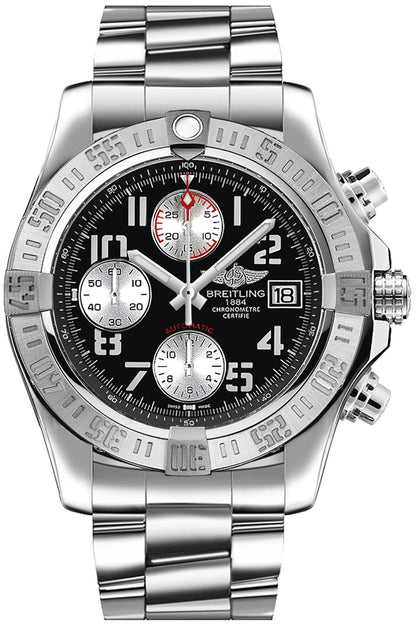 Breitling Avenger II Chronograph Black Dial 43mm Men's Watch A13381111B2A1