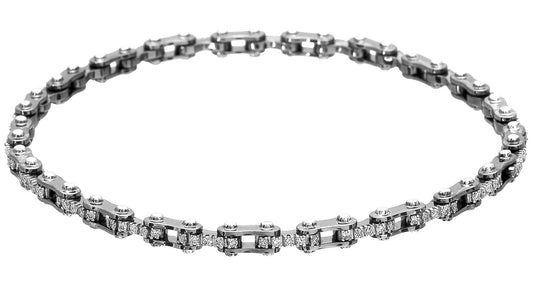 Diamond Bracelet, .57 Carat Diamonds on 14K White Gold