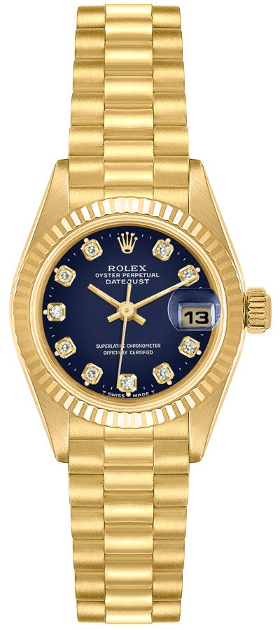 Rolex Lady-Datejust 26 18k Yellow Gold Automatic Women's Watch 69178