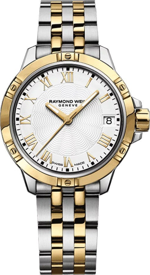 Raymond Weil Tango White Dial Two Tone Women's Watch 5960-STP-00308